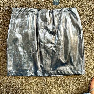 Hollister chrome mini skirt size L